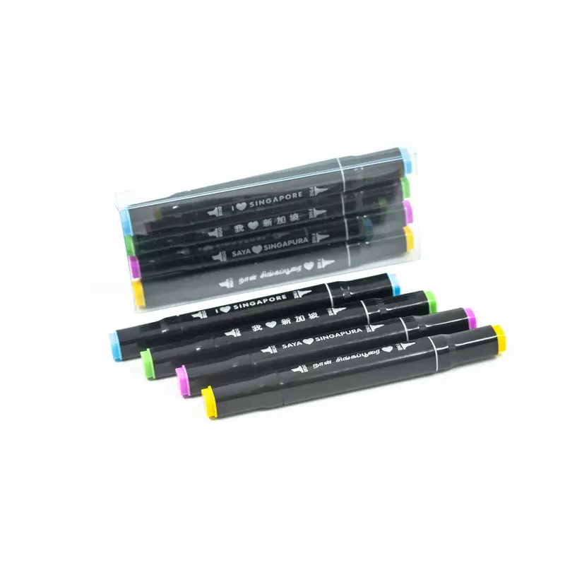 Set Of 4 Markers With I Love Sg MessagesAssorted