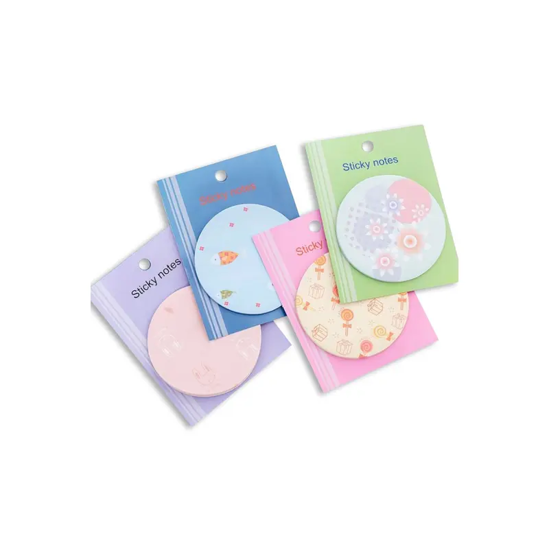 Whimsical Theme Circle Post It NotesAssorted
