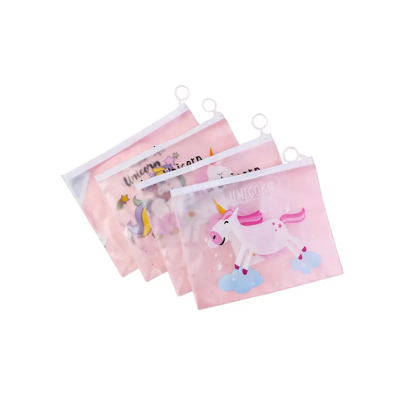 Whimsical Unicorn Design Transparent Zip CaseAssorted