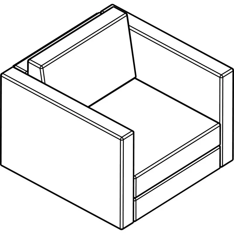 Arold Cube 300 Armchair [SKU - AROCU305WH01]EA