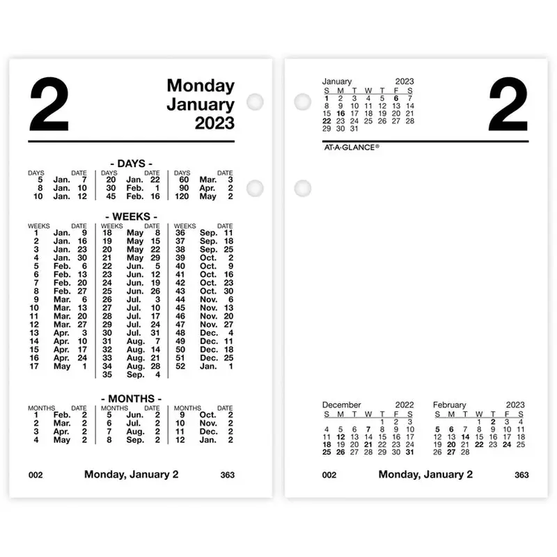 At-A-Glance Financial Daily Desk Calendar Refill [SKU - AAGS17050]EA