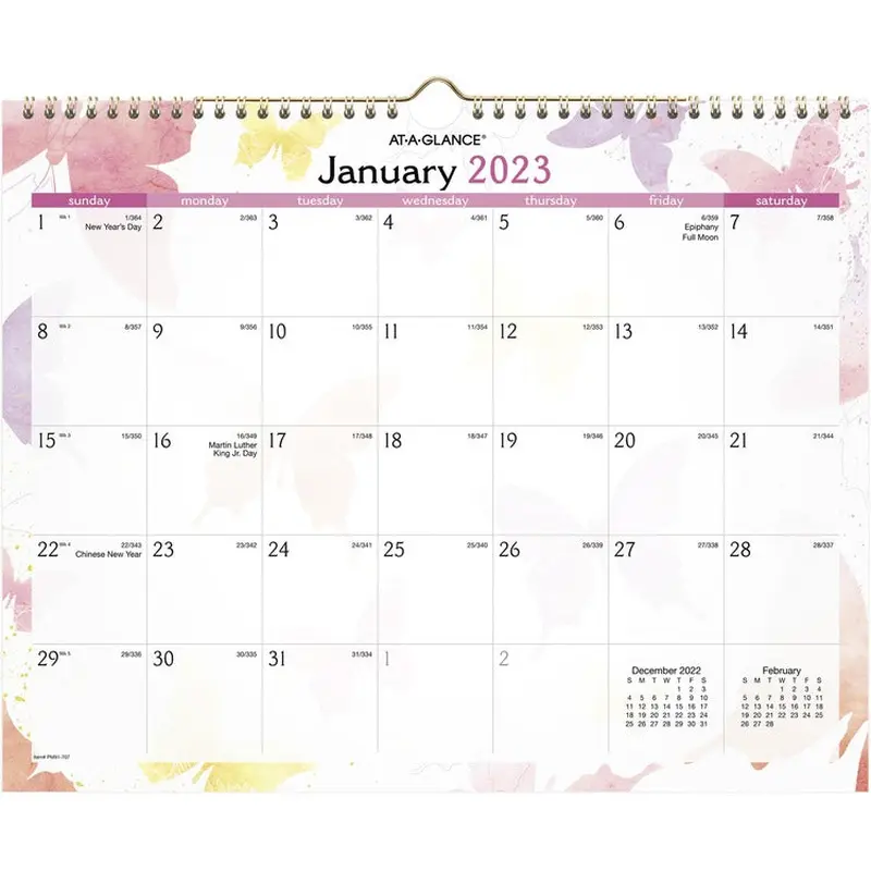 At-A-Glance Watercolors Monthly Wall Calendar [SKU - AAGPM91707]EA