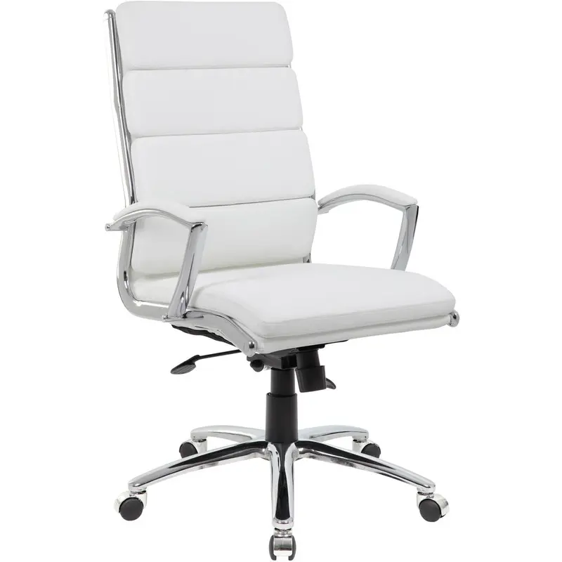Boss Executive CaressoftPlus Chair with Metal Chrome Finish [SKU - BOPB9471WT]EA