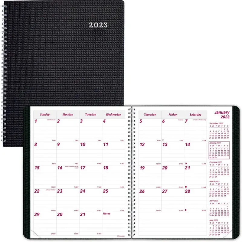 Brownline Monthly Planner [SKU - REDCB1200VBLK]EA