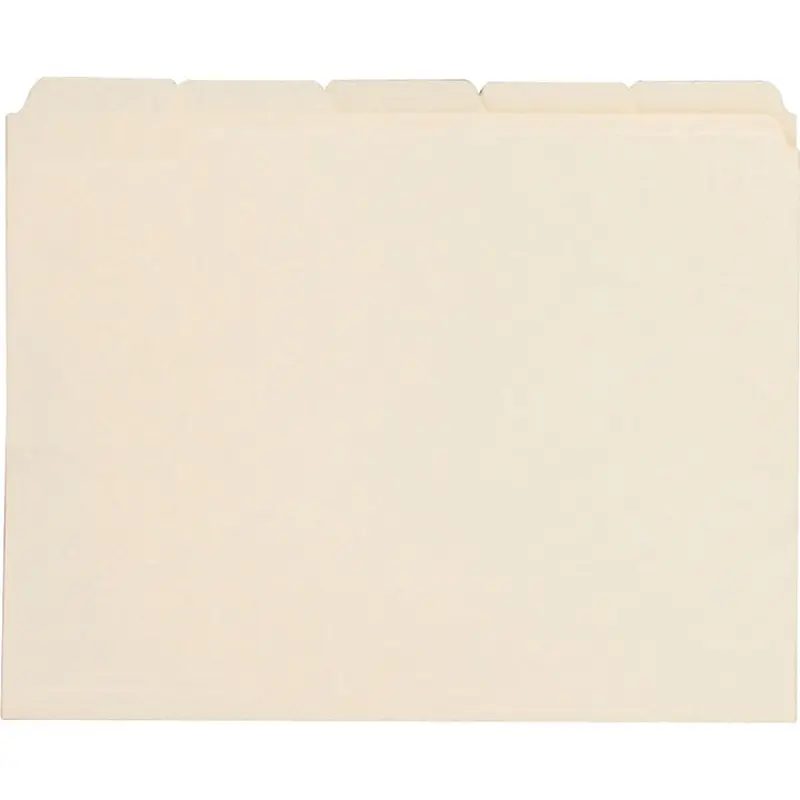 Business Source 1/5 Tab Cut Letter Recycled Top Tab File Folder [SKU - BSN43567]BX
