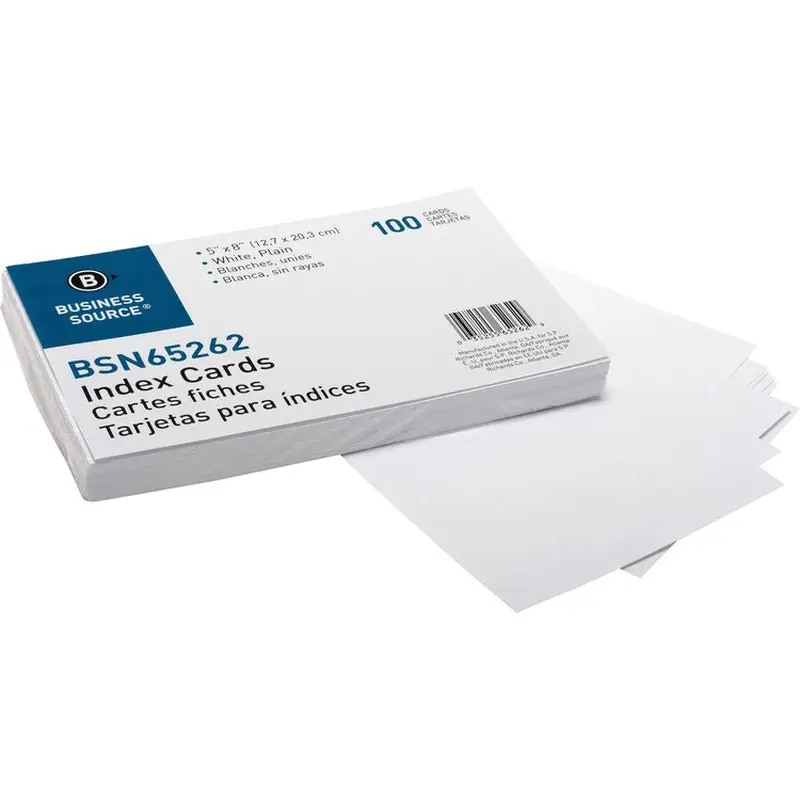 Business Source Plain Index Cards [SKU - BSN65262]PK