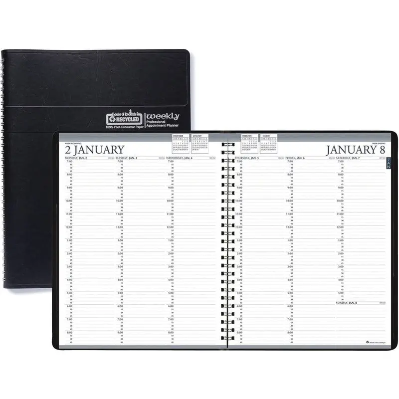 House of Doolittle Black Professional Weekly Planner [SKU - HOD27202]EA