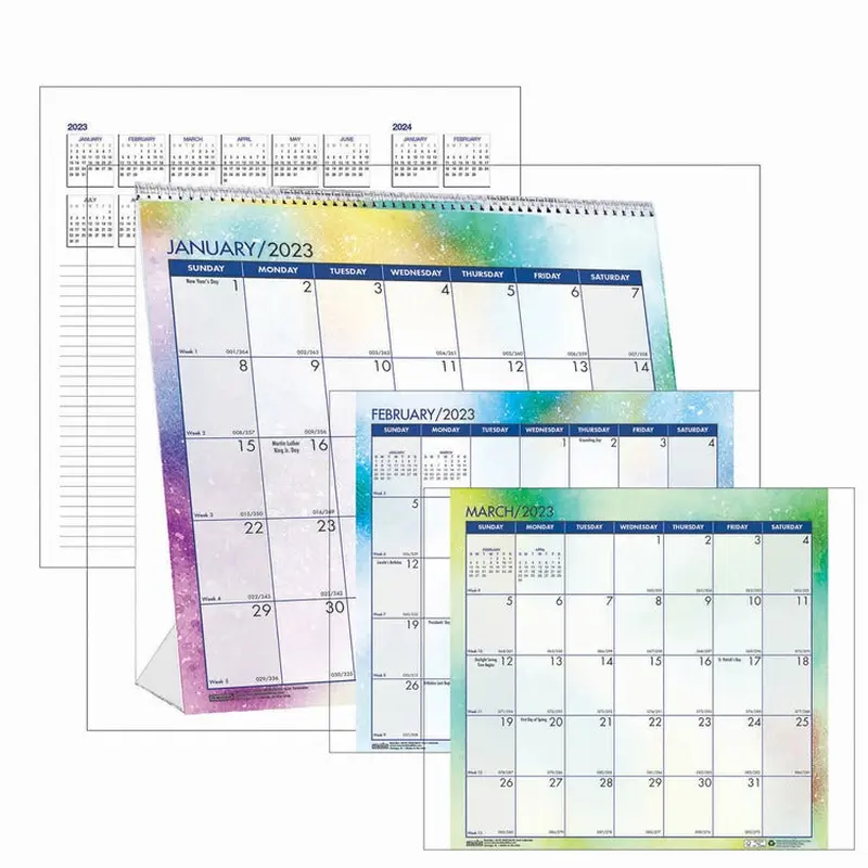 House of Doolittle Cosmos Desktop Tent Calendar [SKU - HOD3639]EA