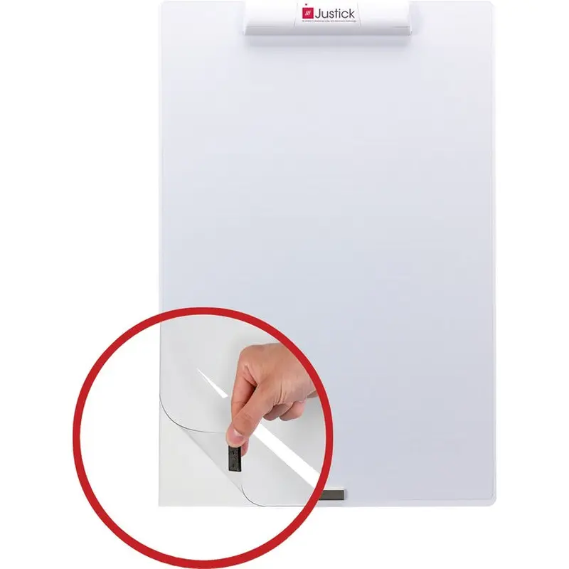 Justick Frameless Mini Dry-Erase Board with Clear Overlay [SKU - SMD02546]EA