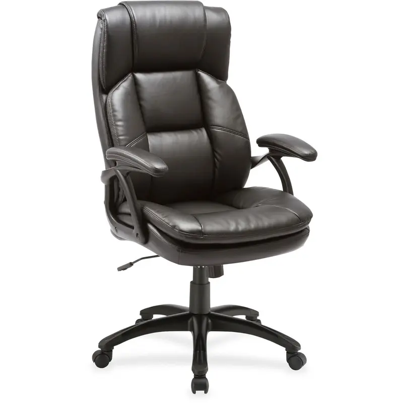 Lorell Black Base High-back Leather Chair [SKU - LLR59535]EA