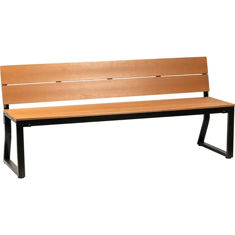 Lorell Teak Outdoor Bench With Backrest [SKU - LLR42690]EA