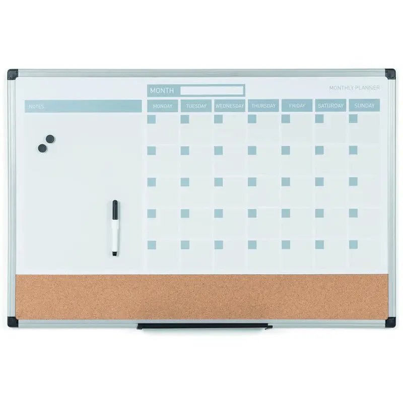 MasterVision 3-in-1 Monthly Dry-erase Calendar Board [SKU - BVCMB0707186P]EA