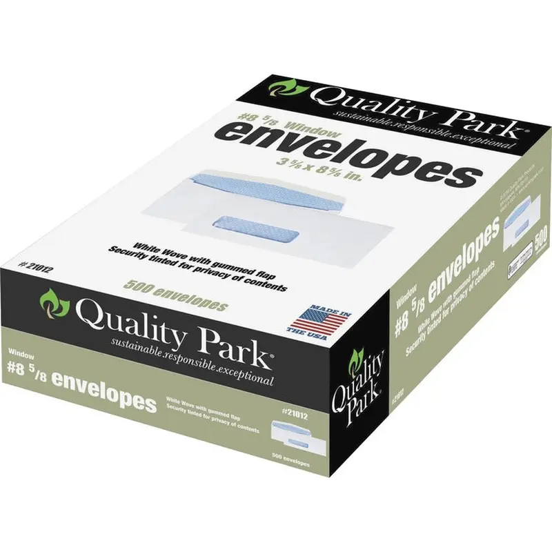Quality Park Check Window Side Seam Tint Envelopes [SKU - QUA21012]BX