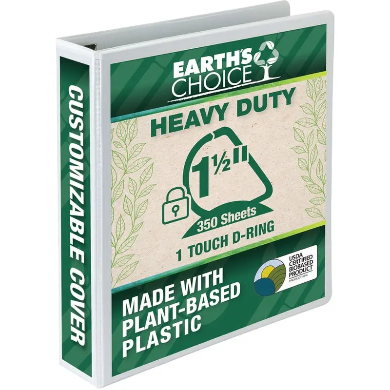 Samsill Earth's Choice One Touch 1-1/2" Biobased USDA Certified View Binder [SKU - SAM19857]EA