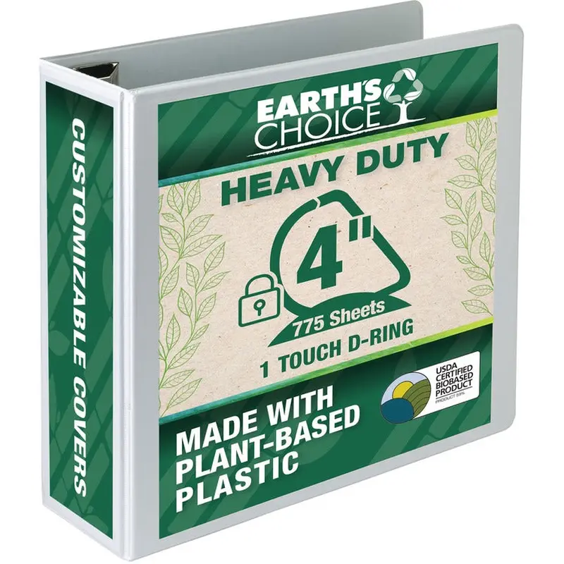 Samsill Earth's Choice One Touch Biobased USDA Certified 4" View Binder [SKU - SAM19897]EA