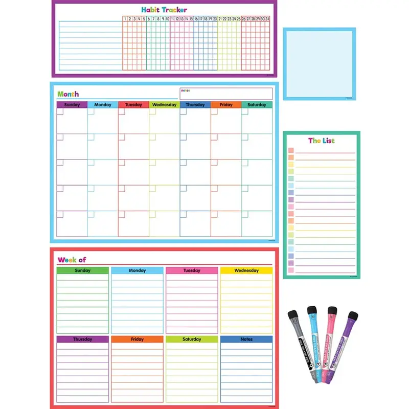 Teacher Created Resources Dry-Erase Task Calendar Set [SKU - TCR77405]PK