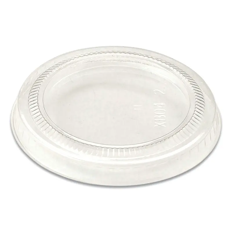 PLA Lids for Fiber Cups, 2.6  Diameter x 0.3 h, Clear, Plastic, 2,000/Carton