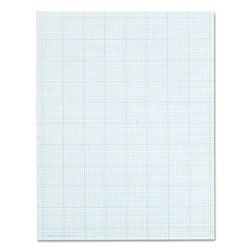 Cross Section Pads, Cross-Section Quadrille Rule (10 sq/in, 1 sq/in), 50 White 8.5 x 11 Sheets