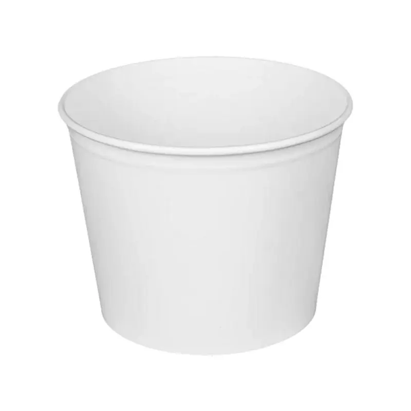 Food Bucket, 85 oz, 7.36  Dia x 6 h, White, Paper, 180/Carton