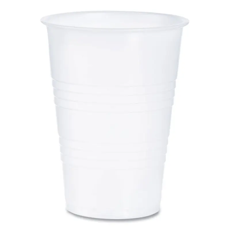 High-Impact Polystyrene Cold Cups, 10 oz, Translucent, 100 Cups/Sleeve, 25 Sleeves/Carton