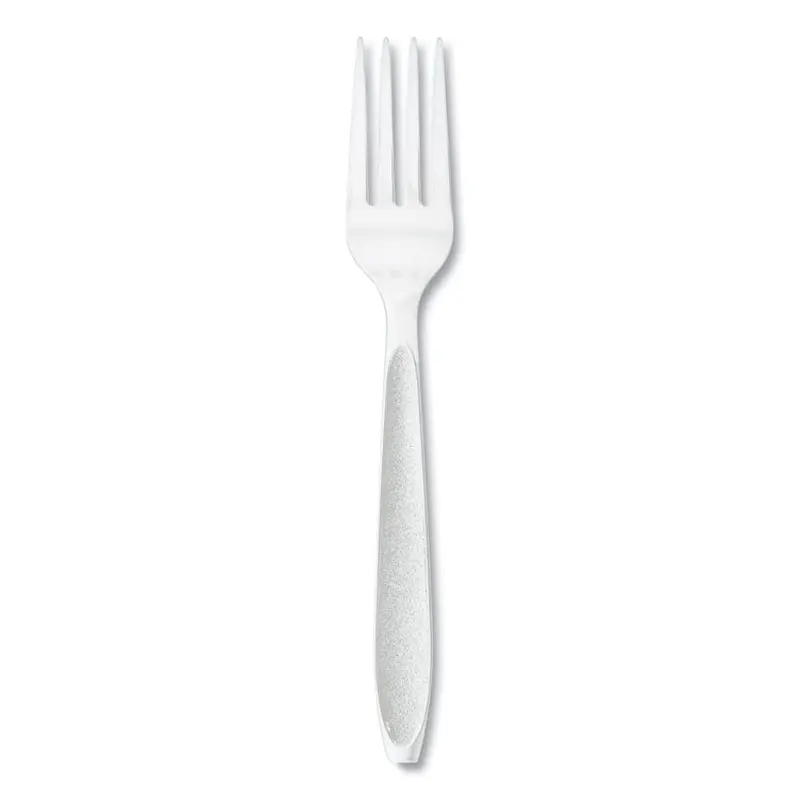 Impress Heavyweight Full-Length Polystyrene Cutlery, Fork, White, 100/Box