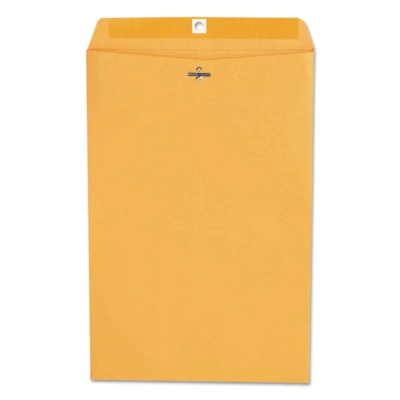 Kraft Clasp Envelope, #98, Square Flap, Clasp/Gummed Closure, 10 x 15, Brown Kraft, 100/Box