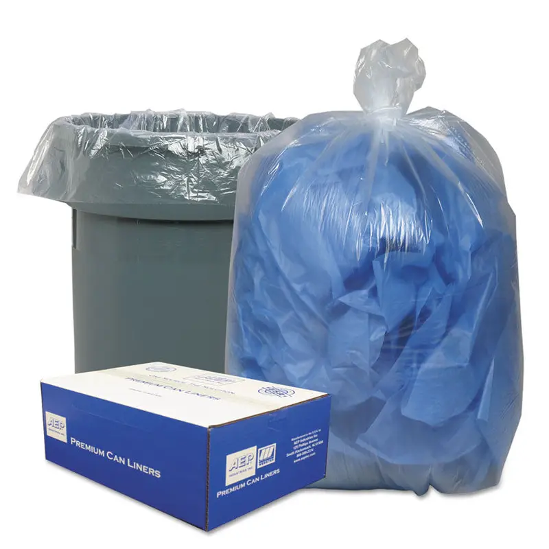 Linear Low-Density Can Liners, 30 gal, 0.71 mil, 30  x 36 , Clear, 25 Bags/Roll, 10 Rolls/Carton