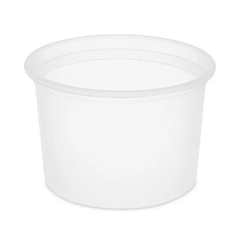 Newspring DELItainer Microwavable Container, 64 oz, 4.5 x 4.5 x 6.35, Natural, Plastic, 120/Carton
