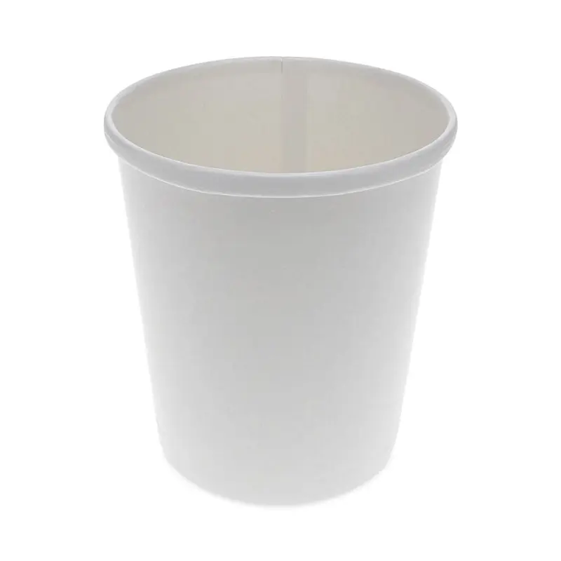 Paper Round Food Container, 32 oz, 5.13  Diameter x 4.5 h, White, 500/Carton
