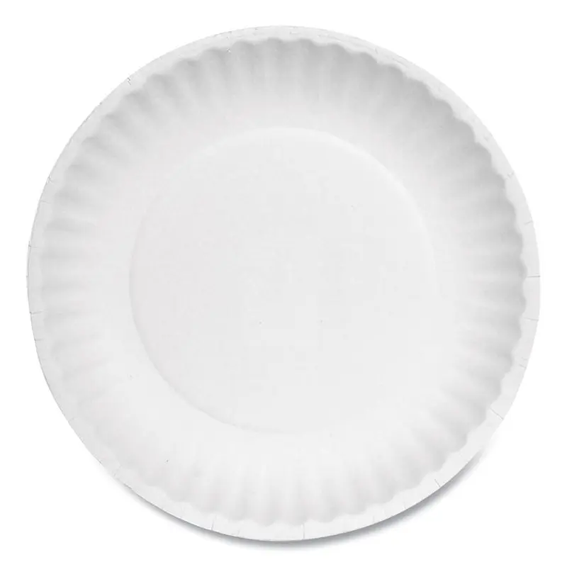 Paper Plates, 6  dia, White, 1,000/Carton