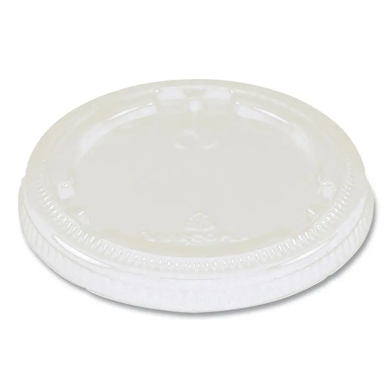 PLA Lids for Fiber Cups, 3.1  Diameter x 0.4 h, Clear, Plastic, 1,000/Carton