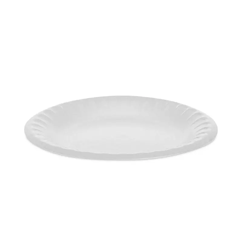 Placesetter Satin Non-Laminated Foam Dinnerware, Plate, 6  dia, White, 1,000/Carton