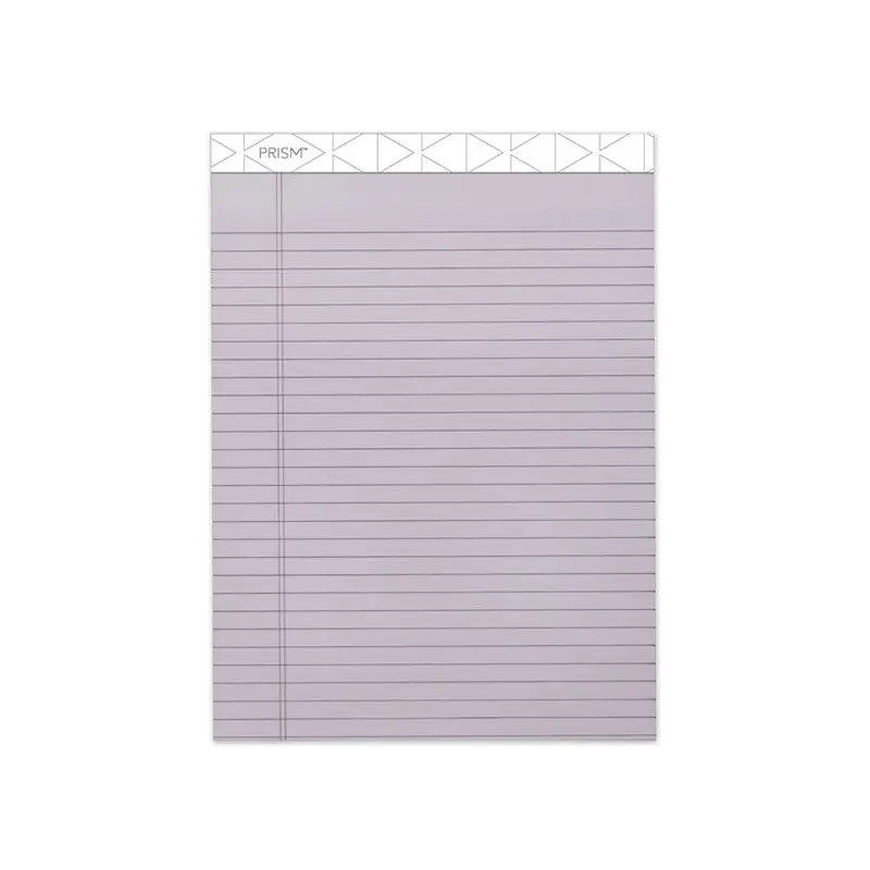 Prism   Colored Writing Pads, Wide/Legal Rule, 50 Pastel Orchid 8.5 x 11.75 Sheets, 12/Pack