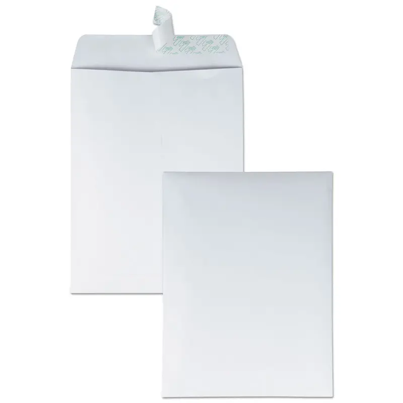 Redi-Strip Catalog Envelope, #12 1/2, Cheese Blade Flap, Redi-Strip Adhesive Closure, 9.5 x 12.5, White, 100/Box