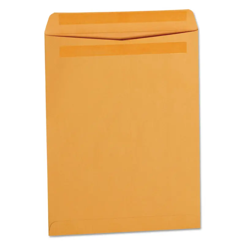 Self-Stick Open End Catalog Envelope, #13 1/2, Square Flap, Self-Adhesive Closure, 10 x 13, Brown Kraft, 250/Box