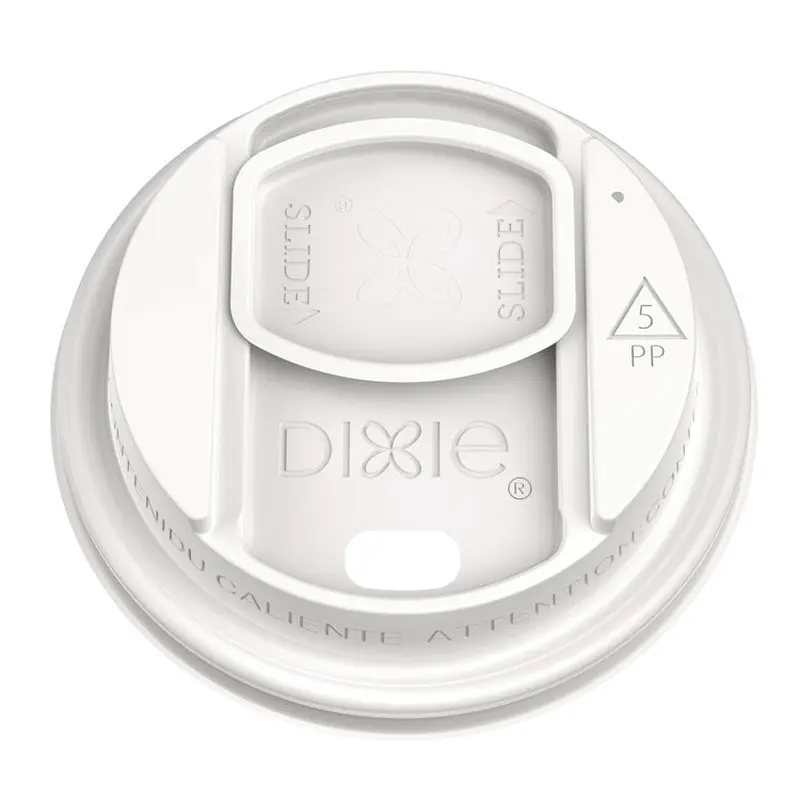 Smart Top Reclosable Lids for Hot Cups, Fits 10 oz to 20 oz Cups, White, 1,000/Carton