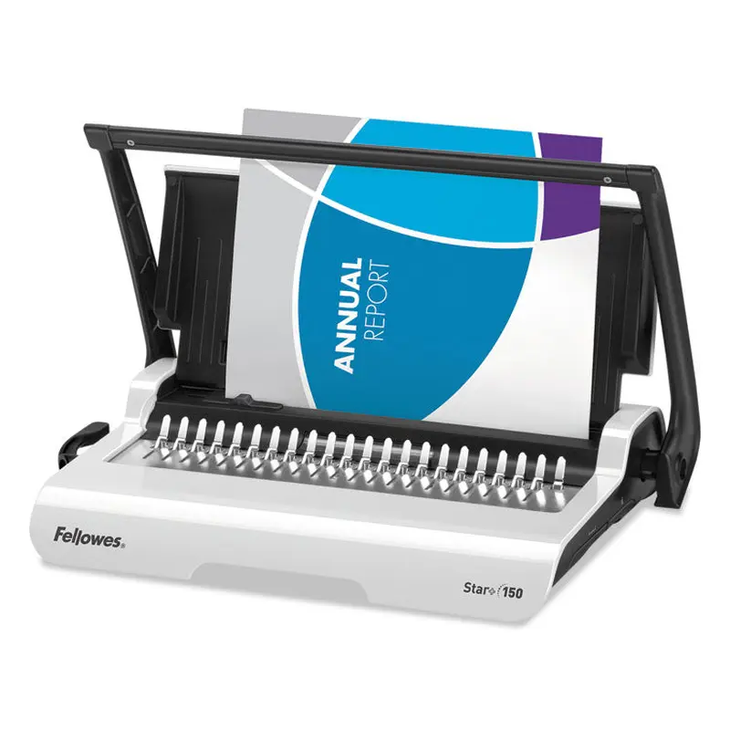 Star  150 Manual Comb Binding Machine, 150 Sheets, 17.69 x 9.81 x 3.13, White