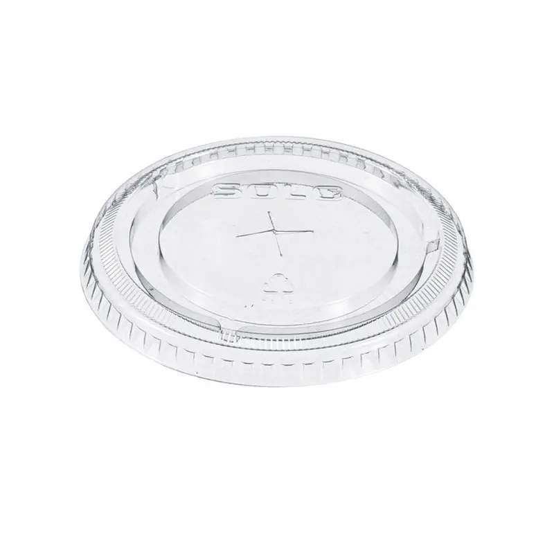 Straw-Slot Cold Cup Lids, Fits 9 oz to 20 oz Cups, Clear, 100/Pack