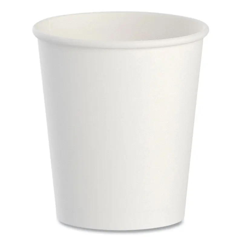 White Paper Water Cups, ProPlanet Seal, 3 oz, 100/Bag, 50 Bags/Carton