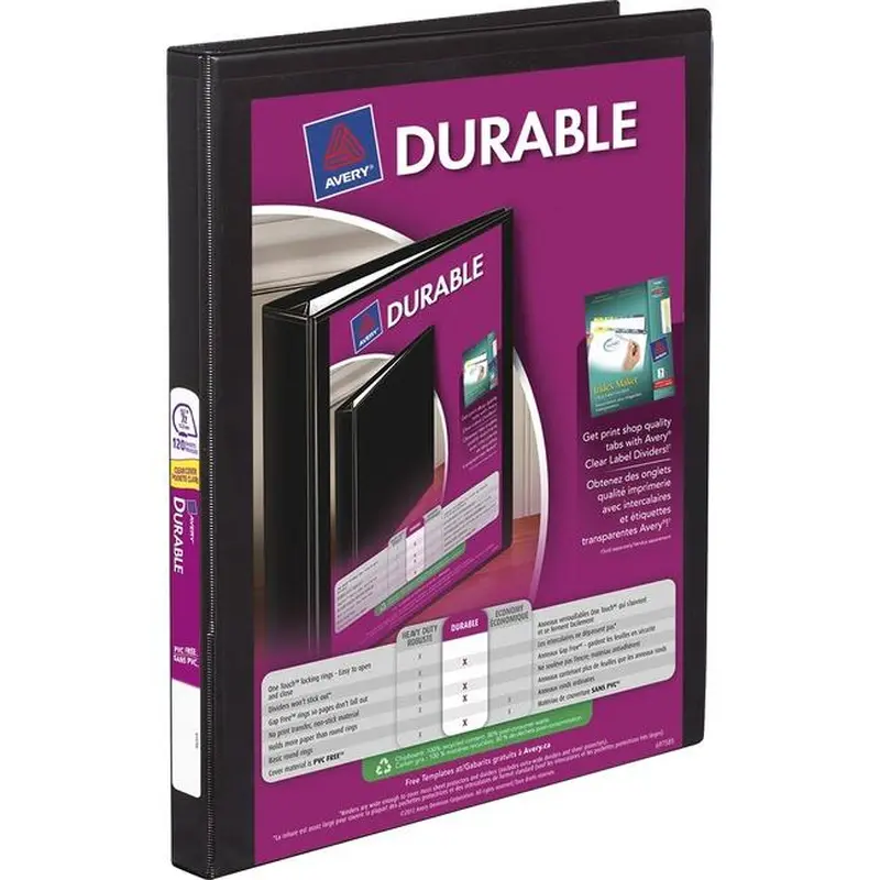 34003 BINDERS 1" BLACK SLANT D 220 SHEET CAPACITY