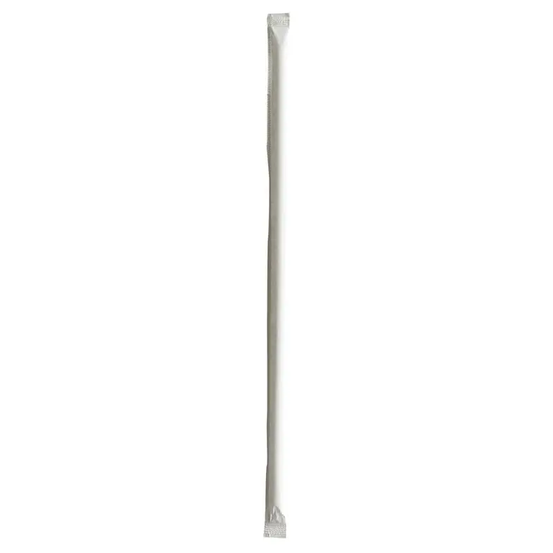 Wrapped Jumbo Straws, 10.25 , Polypropylene, Clear, 2,000/Carton