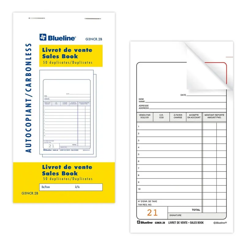 Blueline Sales Orders Book - Bilingual (Eng/Fr)