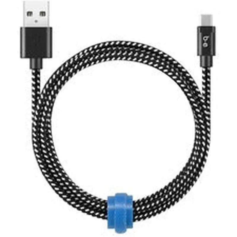 Blu Element Braided Charge/Sync Lightning to USB Cable 4ft Zebra