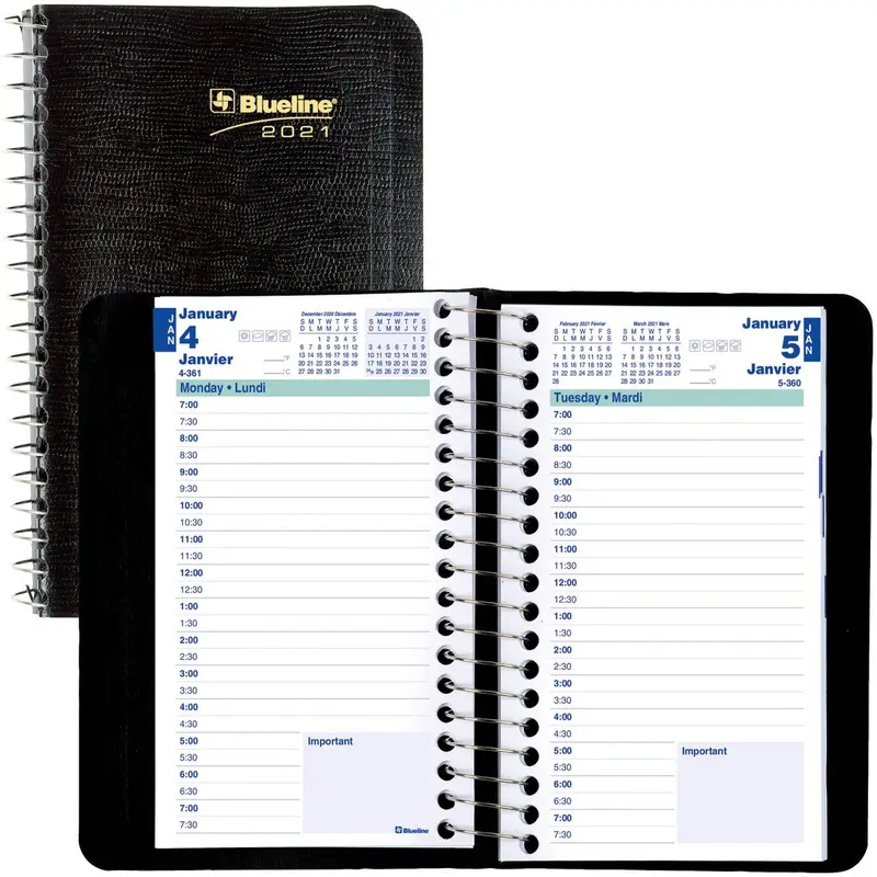 Blueline 1/2 Hour Daily Appointment Book
