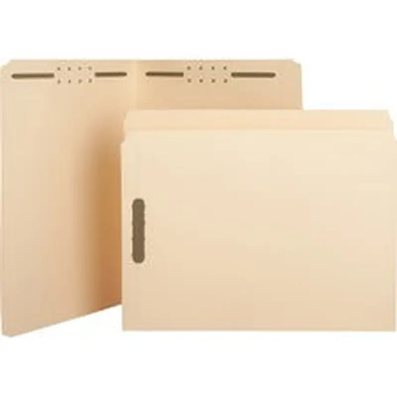 Business Source 2-Ply Tab Manila Letter Fastener Folder