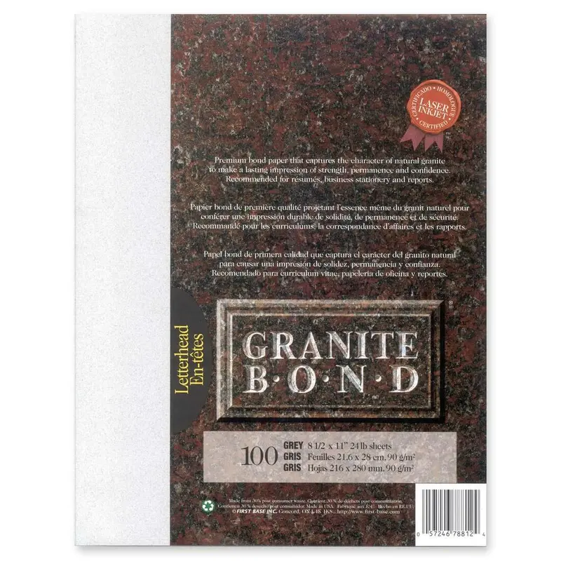 First Base Granite Bond 78812 Laser Laser Paper