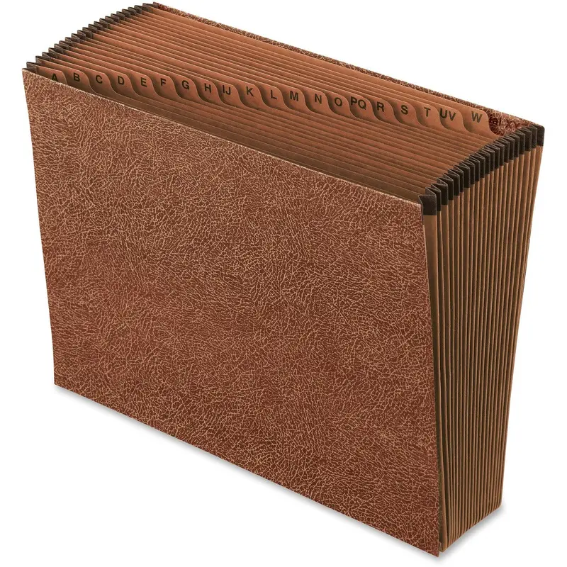 Pendaflex A-Z Full Flap Open Top Expanding Files - Letter - 8 1/2" x 11" Sheet Size - 21 Pocket(s) - Red Fiber - Recycled - 1 Each