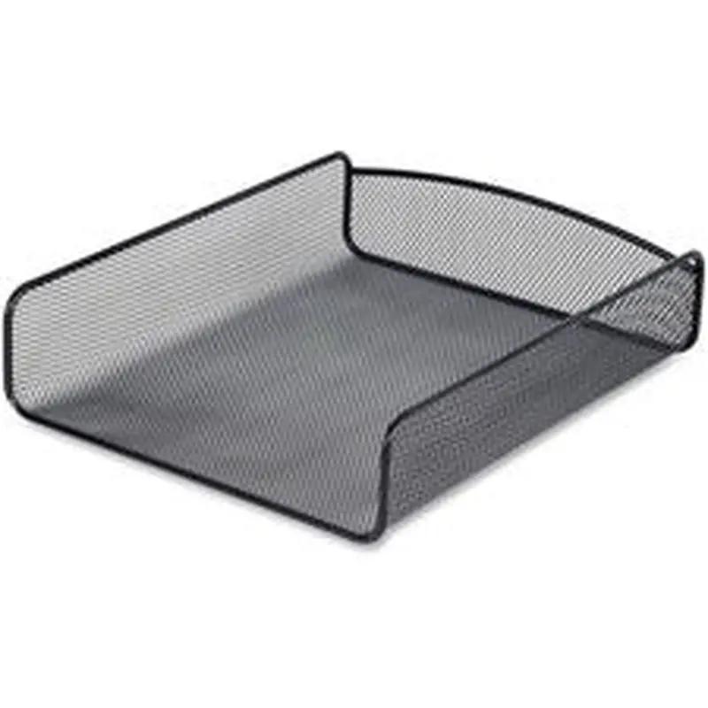 Safco Onyx Letter Tray - 2.5" Height x 9.3" Width x 11.5" Depth - Desktop - Black - Steel - 1Each