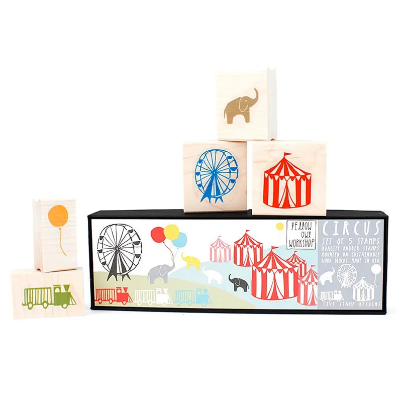 Yellow Owl Workshop Rubber Stamp Set - Circus