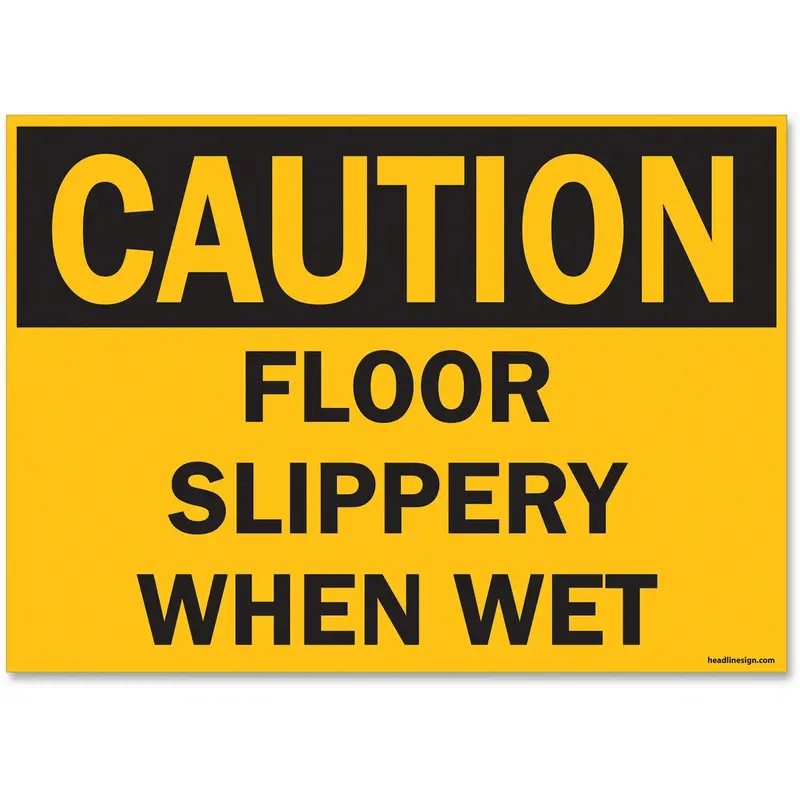 U.S. Stamp & Sign OSHA Slippery When Wet Sign